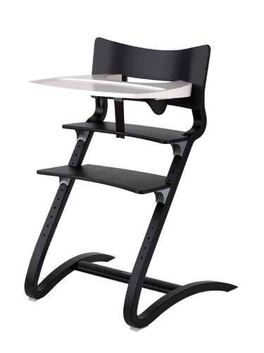 Leander Stuhl schwarz + Bügel + Tablett