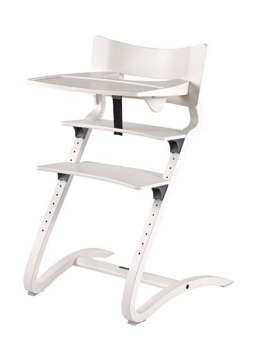 Leander Stuhl weiß + Bügel + Tablett