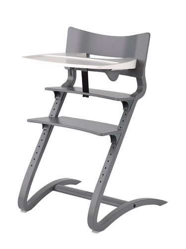 Leander Stuhl grau Babyhochstuhl + Bügel neues Model + Tablett