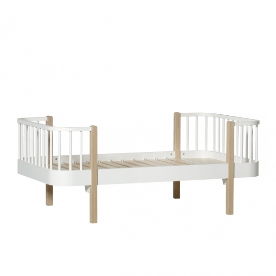 Wood Junior, Kinderbett mit Umbau-weiß/Eiche