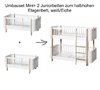 Wood Umbauset Mini+ 2 Juniorbetten zum halbhohen Etagenbett - weiß/Eiche