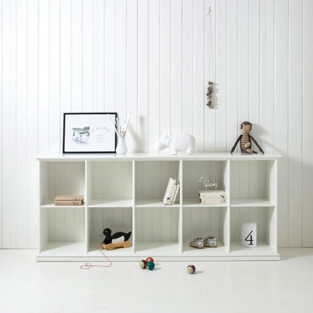 Oliver Furniture Flaches Regal mit 5 Sektionen - weiß