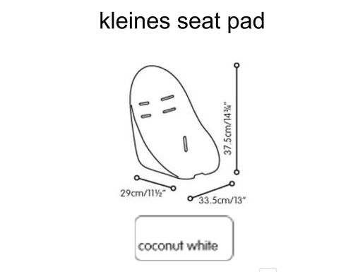kleines seat pad bloom chrome - weiß
