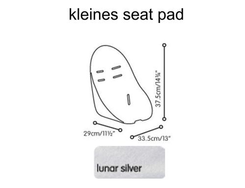 kleines seat pad bloom chrome - silber