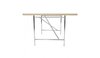 Schreibtisch Eiermann – Tischplatte weiß mit Gestell silber 120 x 70 cm
