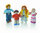 Puppenhaus-Möbel und Puppenfamilie Set