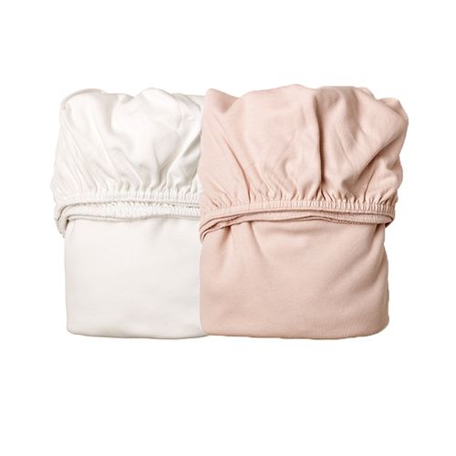 Spannbetttücher für Wiege/Side by Side Bett- pink/weiß