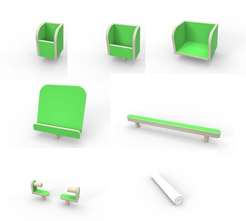 Tools SET für Tisch "growing table" - grün