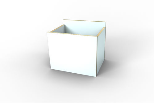Box, 40 cm hoch - weiß
