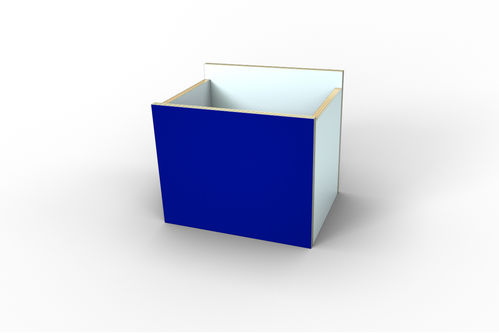 Box, 40 cm hoch - blau