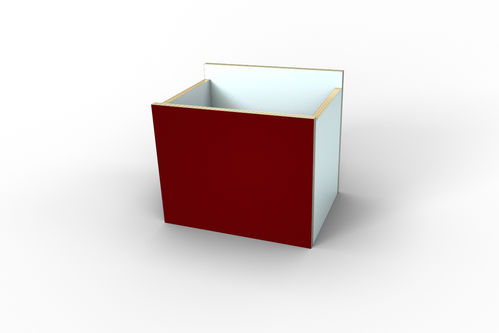 Box 40 cm - rubinrot