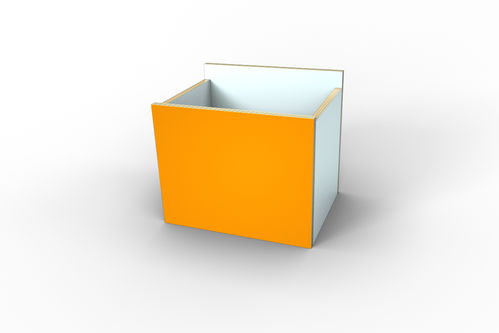 Box, 40 cm hoch - gelb