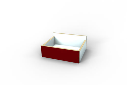 Box, 20 cm hoch - rubinrot