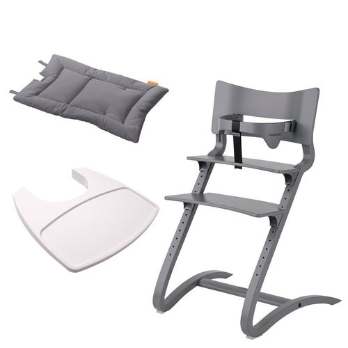 Stuhl grau+Bügel+Tablett weiß+Kissen cool grey