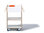 Ausstellungsstück Schreibtisch Eiermann – Tischplatte weiß mit Gestell silber 150 x 75 cm+Container