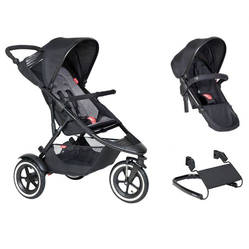 Phil&teds Sport Buggy+DoubleKit+Lazyted+Auflage charcoal
