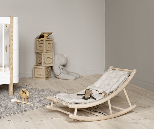 Ausstellungsstück Oliver Furniture Wood Baby-u.Kleinkindwippe Eiche und Kissen natur