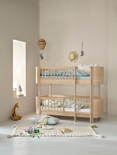 Oliver Furniture Wood Mini+ halbhohes Etagenbett (Juniorgröße) - Eiche